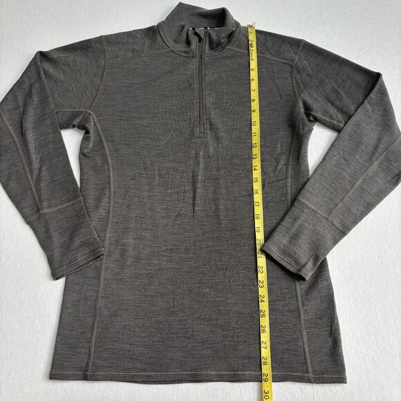 Minus 33 Merino Wool 1/4 Zip Sweater Mens M Gray Midweight UPF 50+ Mock Neck - Picture 6 of 8